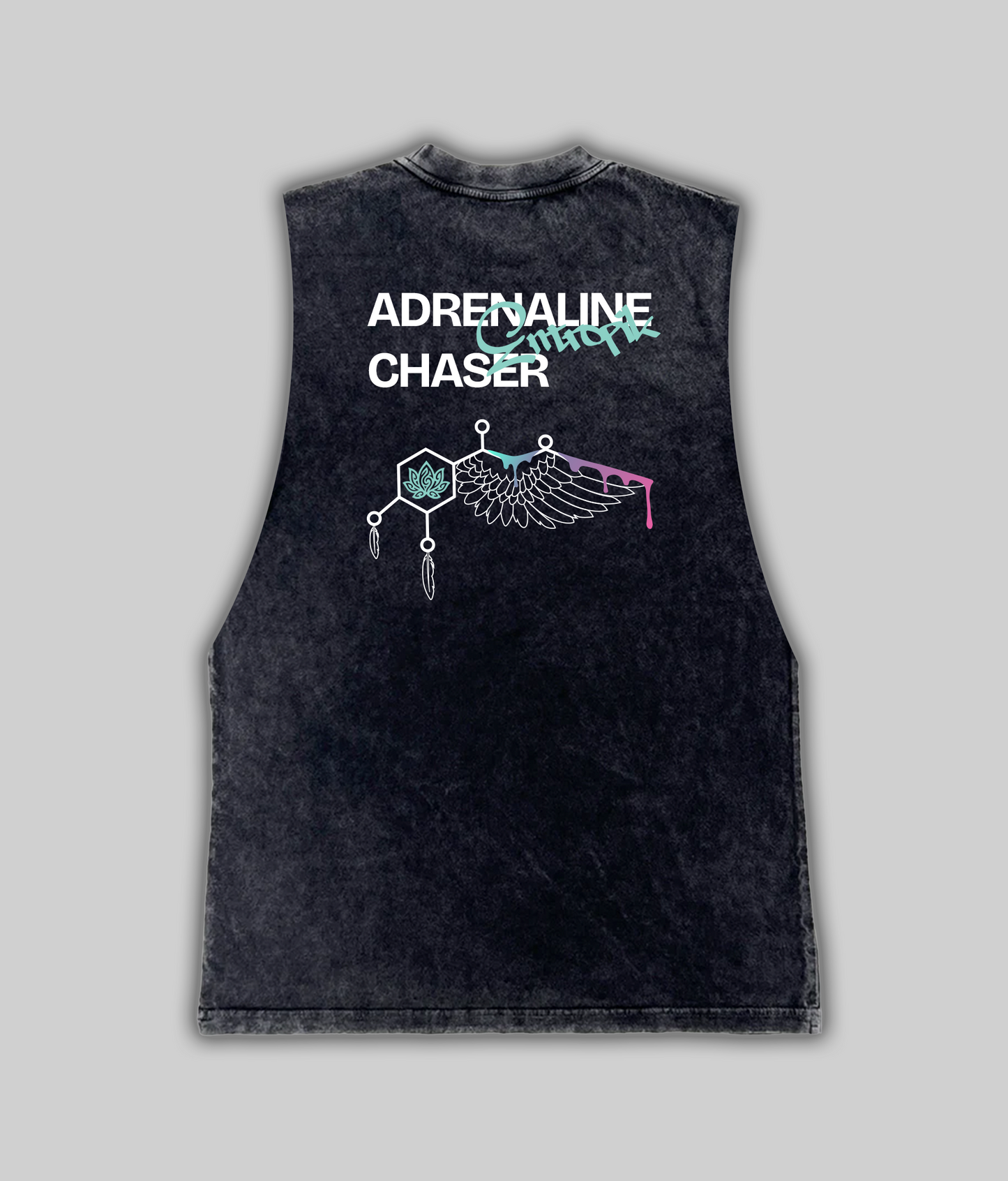 Adrenaline Chaser Acid Washed Cutoff Tank
